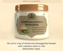 100% Premium Ashwagandha Powder | Fresh & Finely Ground | 3.5 fl oz Pack