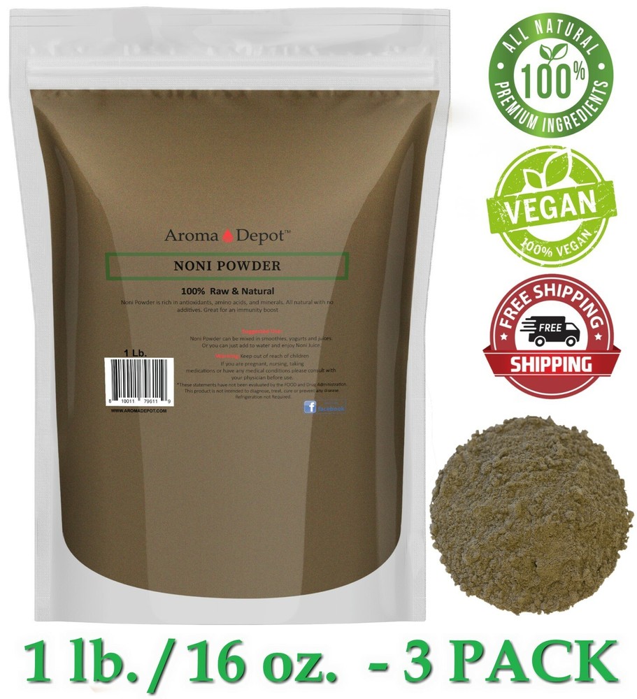 Noni Juice Powder Herb Tea Natural Raw 3 lbs. (x3 Individual -1Lb) Herbal Remedy