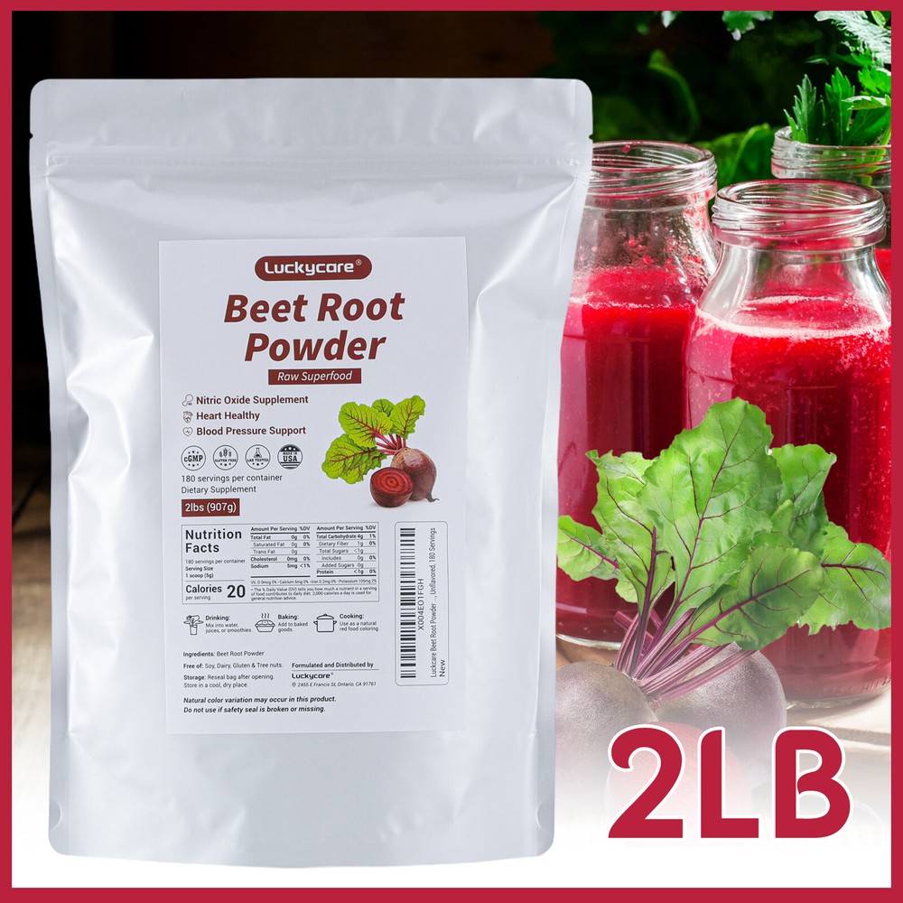 2 LB Organic Beet Root Powder Raw Non GMO Pure Beta Vulgaris Nitric Oxide Booste