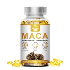Organic Maca Root 120 Capsules 10000mg, Peruvian Maca Extract for Men & Women