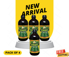 Herboganic NEW & IMPROVED D’BAYOR ORGANIC LIVING BITTERS 16oz-Pack 4