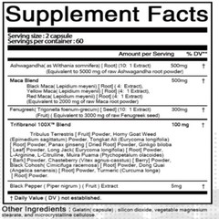 Daitea 17-In-1 Supplement With Maca Root Fenugreek 5000mg-30/60/120 Capsules