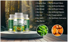 Neem Turmeric Capsules – 300 Tablets, 1000mg, Equal Ratio, 150 Servings (3 Pack)