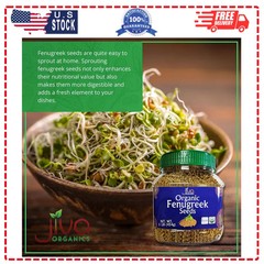 Jiva Organics Organic Whole Fenugreek Seeds 1 lb Methi Seed for Cooking Sprou…