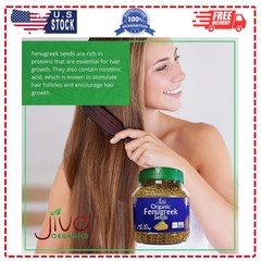 Jiva Organics Organic Whole Fenugreek Seeds 1 lb Methi Seed for Cooking Sprou…