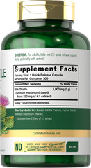 Milk Thistle Extract Capsules | 1000mg | 300 Count | Non-GMO | by Carlyle