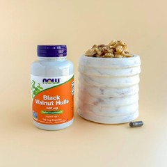 Black Walnut Hulls Herbal Supplement 100 Capsules Natural Tonic Gmp Certified