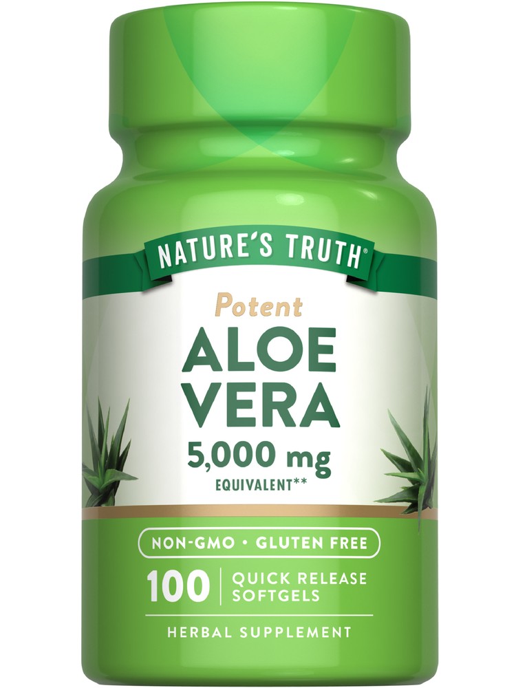 Aloe Vera 5000mg | 100 Softgels | Non-GMO, Gluten Free | by Nature’s Truth