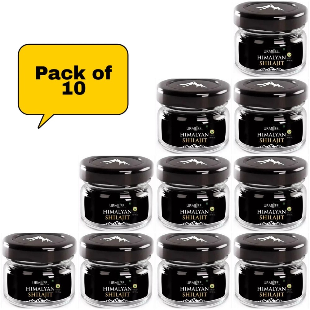 Himalayan Shilajit/Chilajit/Shilajeet Resin Extremely Potent, 20gm (Pack of 10