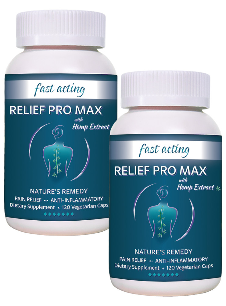 Relief Pro MAX – Maximum Inflammation and Pain Relief – (2 bottles 120 Caps)