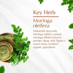 Maharishi Ayurveda Organic Moringa Tablets 500 MG | Immunity Booster | {60 Tab}