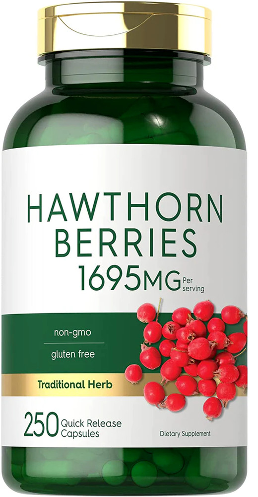 Hawthorn Berry 1695mg 250Caps Heart Health/Blood Pressure Crataegus oxyacantha