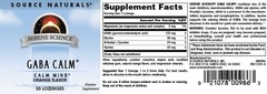 Source Naturals Serene Science GABA, 125 mg, Orange Flavored* – 30 Lozenges