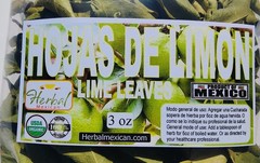 Hojas de limon/Limón – Mexican lime leaves – Te hoja de limon 2oz