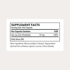 Thorne Zinc Picolinate 15Mg – Highly Absorbable Zinc Supplement – Supp