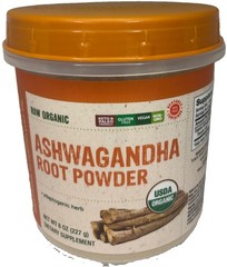 BAREORGANICS—Ashwagandha Superfood RootPowder—1Ea-8oz—See Below—SHIPS IN 24 HOUR