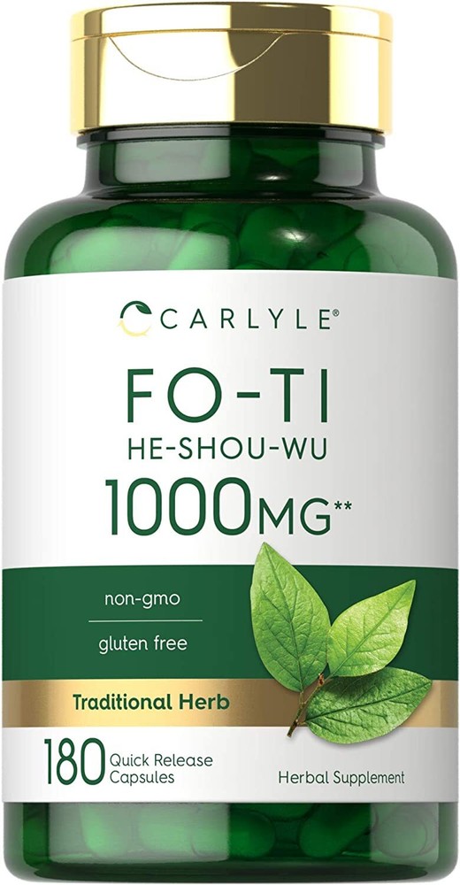 Fo-Ti Root 1000 mg 180 Capsules | High Strength He-Shou-Wu | by Carlyle