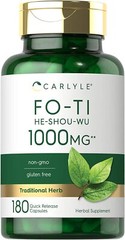 Fo-Ti Root 1000 mg 180 Capsules | High Strength He-Shou-Wu | by Carlyle