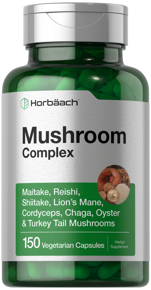 Mushroom Complex Supplement | 150 Capsules | 8 Mushroom Blend | by Carlyle