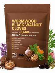 18-in-1 Herbal Blend with Black Walnut & Wormwood – 240 Count – 1 Pack