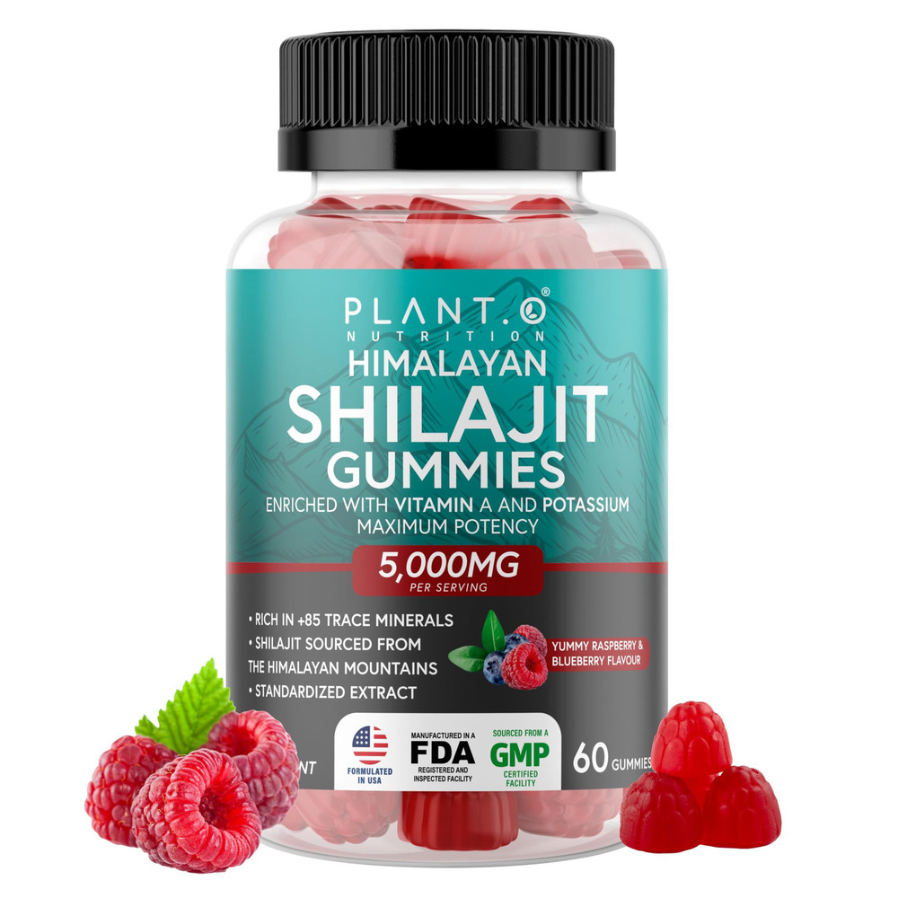 Shilajit Gummies for Men & Women | 5000mg Extra Stength 60 Count (Pack of 1)