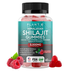 Shilajit Gummies for Men & Women | 5000mg Extra Stength 60 Count (Pack of 1)
