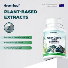Green Bud 1 Bitter Gourd Herbal Capsules Contain Extracts of Bitter Gourd, Cinna