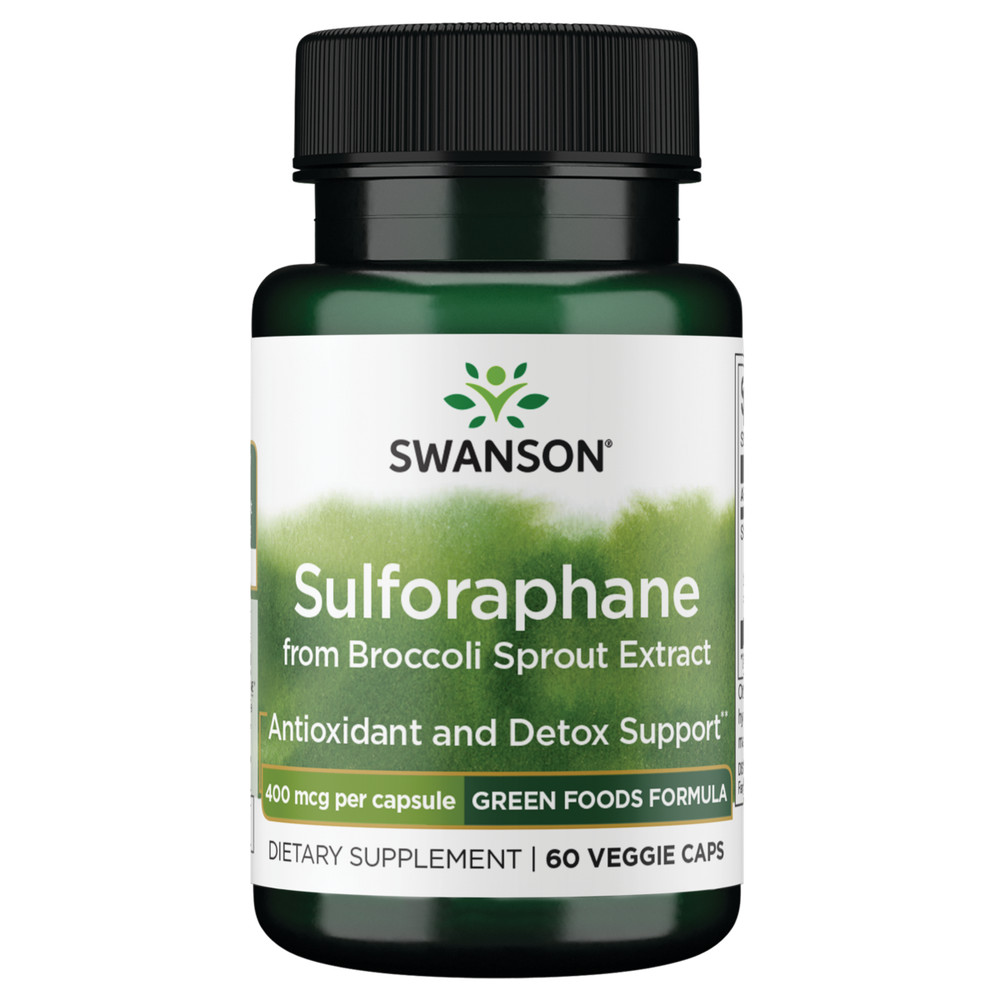 Swanson Herbal Supplements Sulforaphane from Broccoli Sprout Extract 400 mcg …