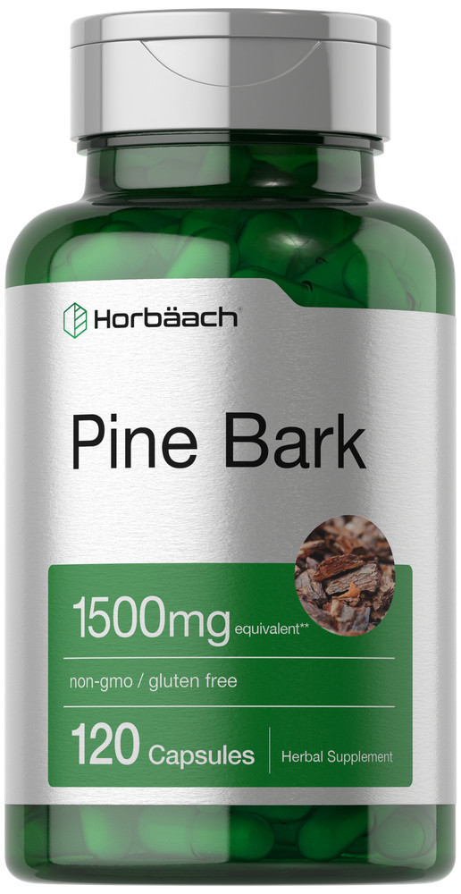 Pine Bark Extract Capsules | 1500mg | 120 Count | Non-GMO by Horbaach