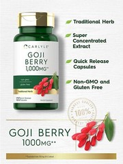 Goji Berry 1000mg | 120 Capsules | Concentrated Wolfberry Extract | by Carlyle