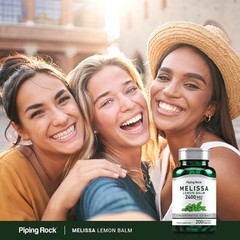 Lemon Balm Capsules 2400mg | 200 Count | Extract | Non-GMO | by Piping Rock