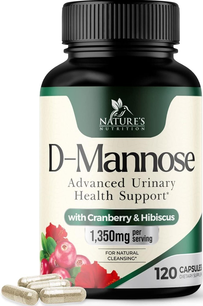 D-Mannose 1350mg with Cranberry Extra Strength Natural Urinary Health Support