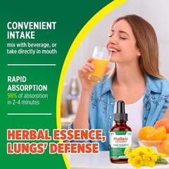 Alcohol-Free Herbal Mullein Extract Drops for Lung Comfort – & Non-Toxic
