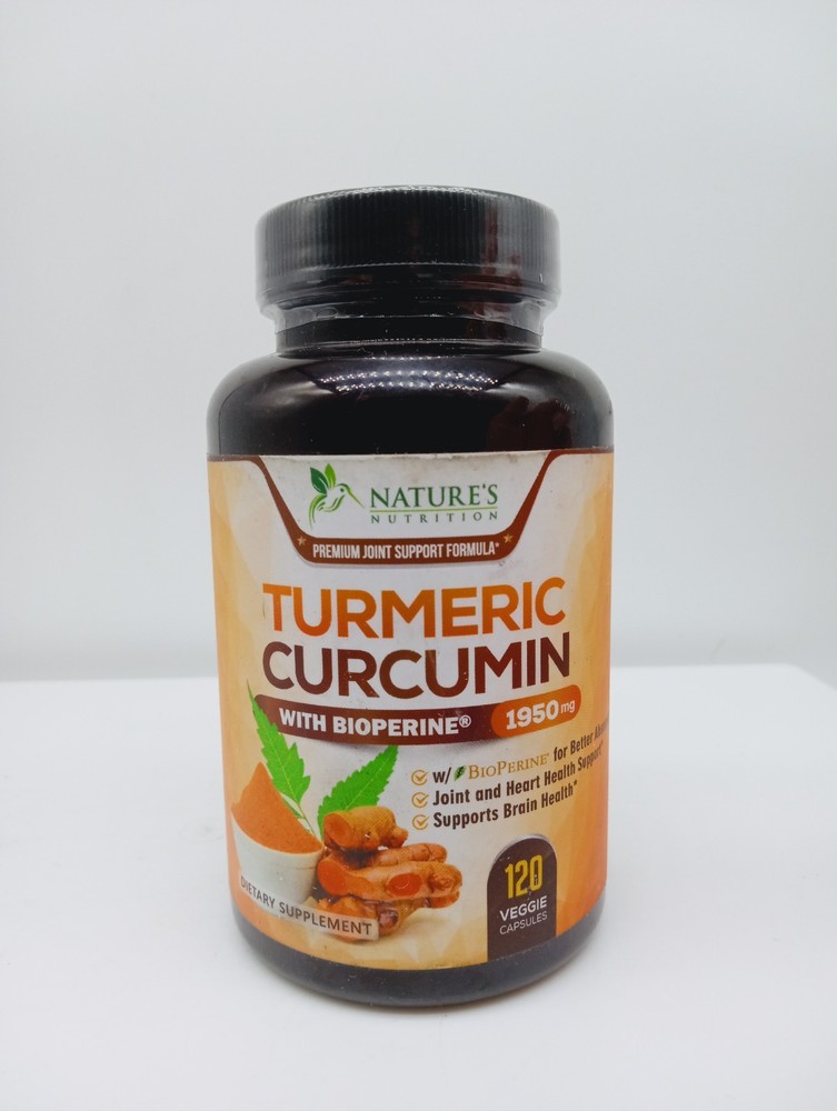 Turmeric Curcumin High Potency 95% 1950mg BioPerine Black Pepper Exp 11/26