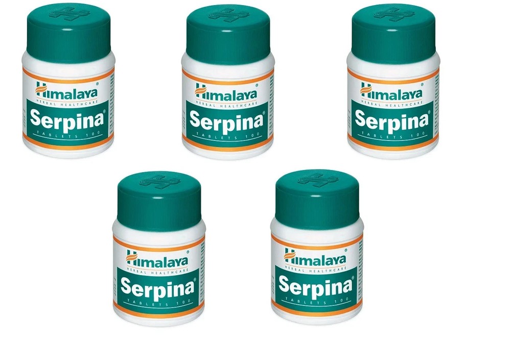5 x Himalaya Serpina 500 Tablets For High Blood Pressure & Heart Support