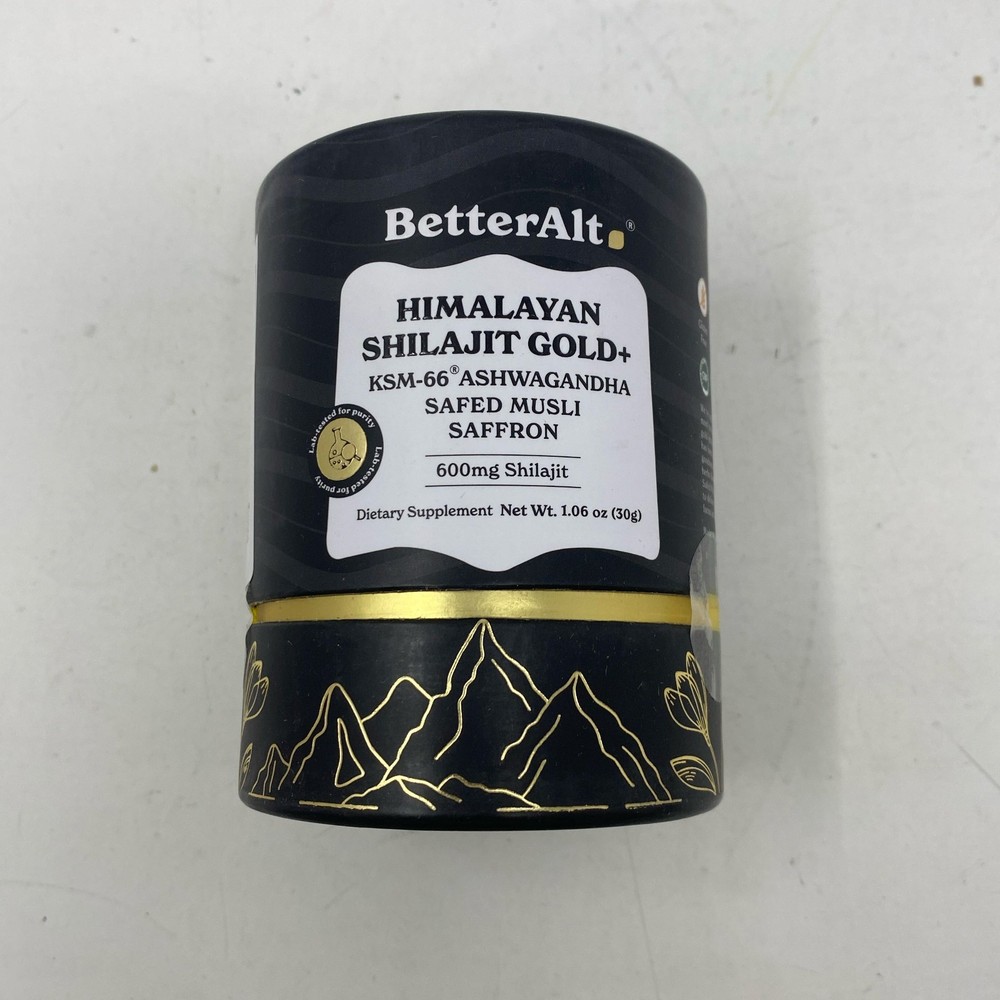 BetterAlt Himalayan Shilajit Gold+ Resin 600mg, 30g Jar EXP 05/2027