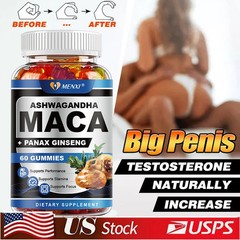 60 x Male Enhancement Gummies Booster and Thicker Last Longer Stronger Bigger