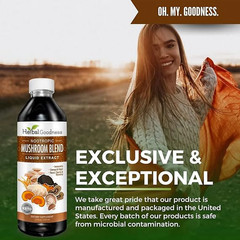 Mushroom Supplements Blends Liquid Extract 12Fl.Oz, Reishi, Chaga, Turkey Tails