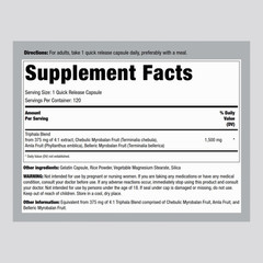 Triphala Capsules | 1500mg | 120 Count | Non-GMO | by Piping Rock