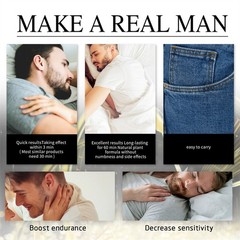 NEW Men’s Spray Long Lasting Delay Seven Times A Night Energy Massage Cream Thre