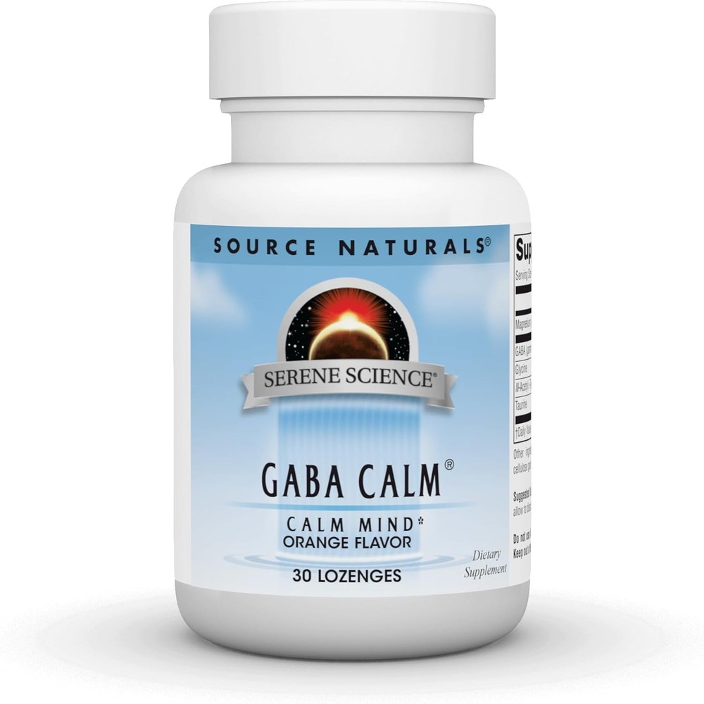 Source Naturals Serene Science GABA, 125 mg, Orange Flavored* – 30 Lozenges