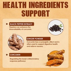 Turmeric Ginger Supplement with Piperine SresXrefas 120 Caps Antioxidant Support