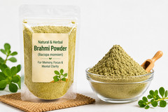 TWM Natural Brahmi Powder Herbal Bacopa Monnieri for Brain & Cognitive Health