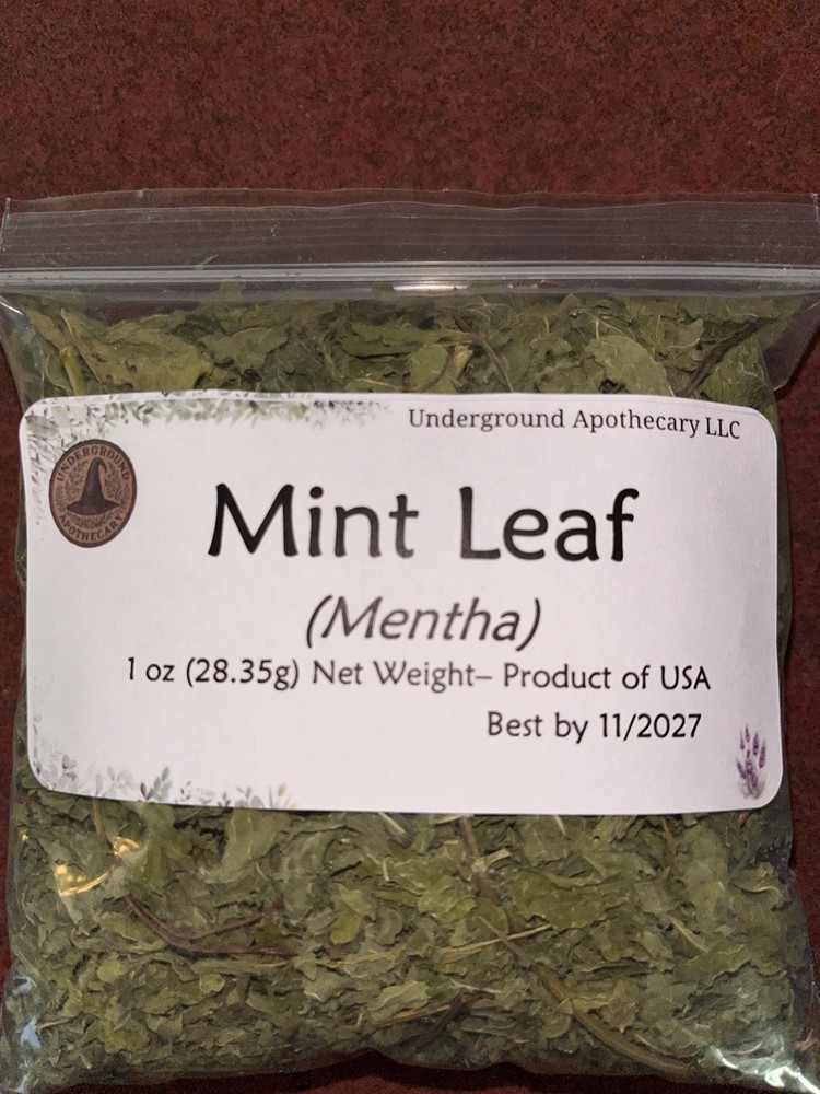 Mint Leaf – Hand Harvested – 1 oz. (Mentha) – Underground Apothecary