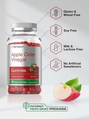 Apple Cider Vinegar Gummies | 90 Count | Natural Apple Flavor | by Horbaach