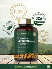 Turmeric Curcumin Capsules 1500mg Complex | 150 Count | Tahoe Nutritionals