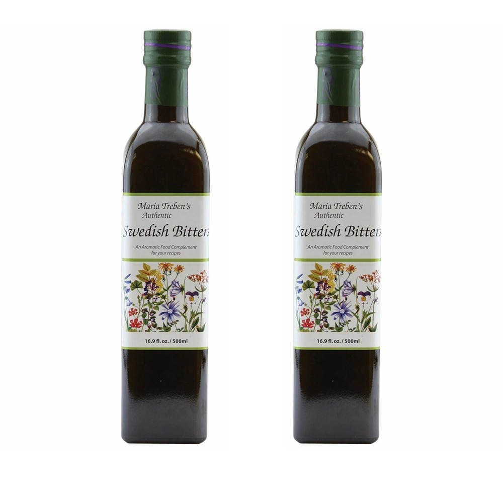 Maria Treben Authentic Swedish Bitters Herbal Tonic – 16.9oz / 500ml 2 Bottles