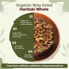 Organic Haritaki Whole – Chebulic Myrobalan, Vegan, Non-GMO, Gluten-Free, 16 oz