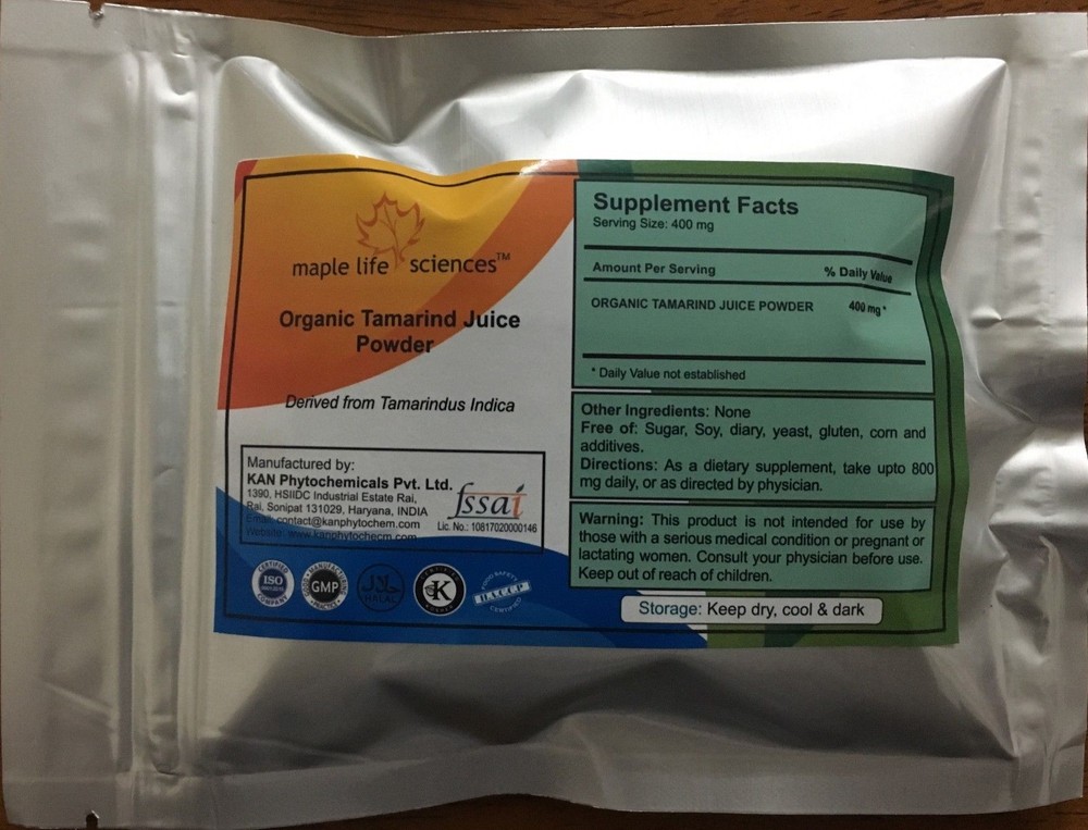 ORGANIC Tamarind Juice Powder Tamarindus Indica Pure & High Quality No Fillers