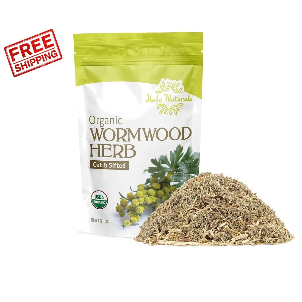 Organic Cut & Sifted Wormwood Tea 4 Oz – Resealable Herbal Delight